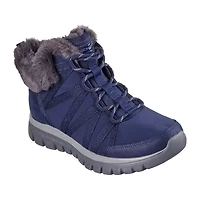 Skechers Womens Graceful Flat Heel Lace Up Boots