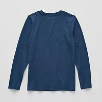 Thereabouts Little & Big Kid Boys Crew Neck Long Sleeve Regular Fit Graphic T-Shirt