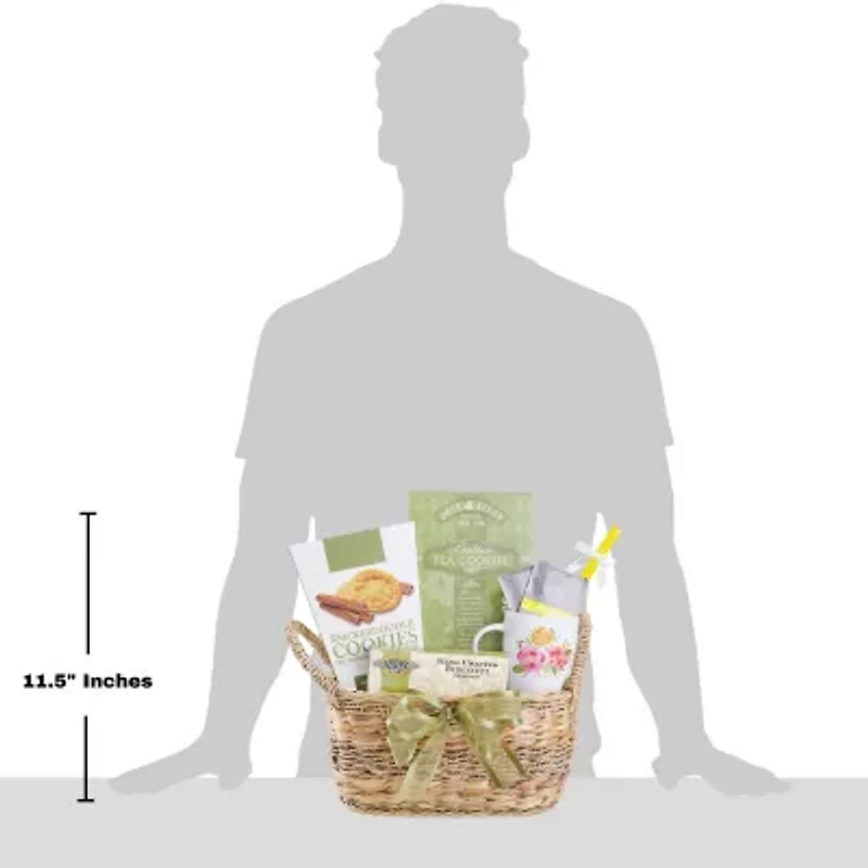 Alder Creek Tea Time Wicker Basket Valentines Day Food Set