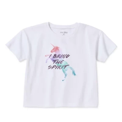Okie Dokie Active Girls Round Neck Short Sleeve T-Shirt