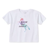 Okie Dokie Active Girls Round Neck Short Sleeve T-Shirt