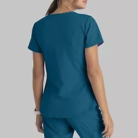 Skechers Sk101 Breeze 3-Pocket Curved Womens Plus Tall V Neck Short Sleeve Tag Free Scrub Top