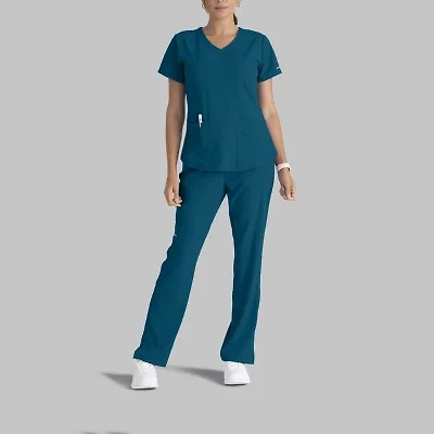 Skechers Sk101 Breeze 3-Pocket Curved Womens Plus Tall V Neck Short Sleeve Tag Free Scrub Top