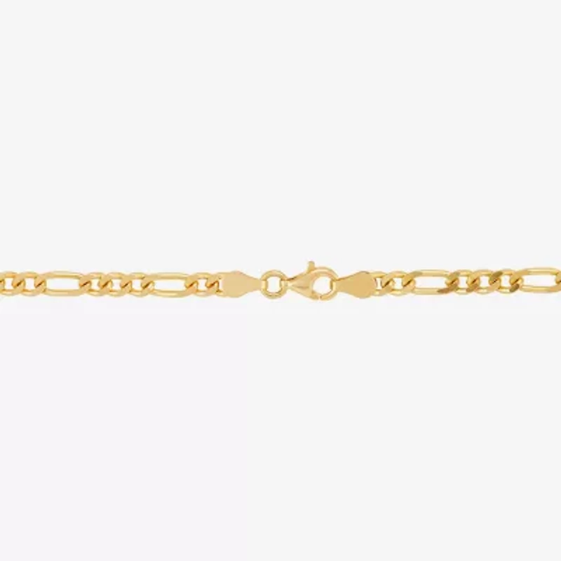 Mens White Cubic Zirconia 14K Gold Over Silver Cross 24 Inch Pendant Necklace