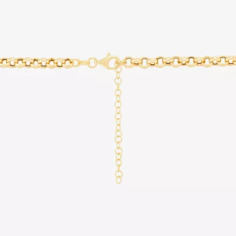 Womens 14K Gold Over Silver Heart 16 Inch Pendant Necklace