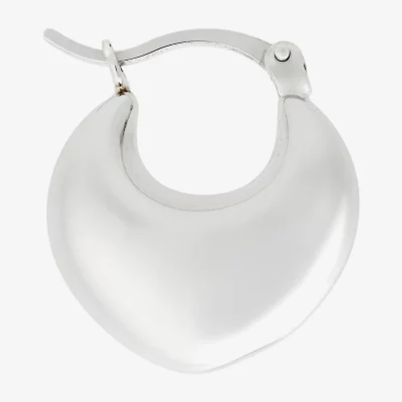 Womens Sterling Silver 19.8mm Hoop Earrings