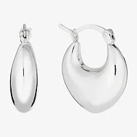 Womens Sterling Silver 19.8mm Hoop Earrings