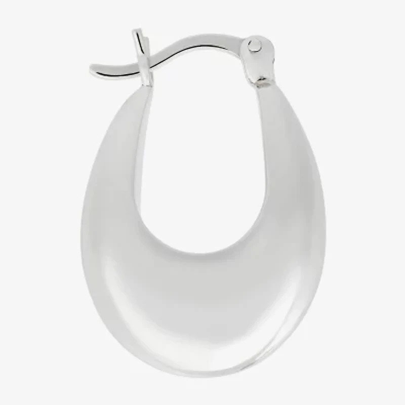 Womens Sterling Silver 22.8mm Hoop Earrings