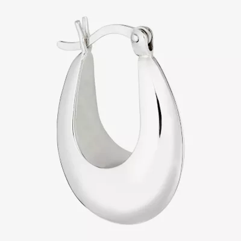 Womens Sterling Silver 22.8mm Hoop Earrings