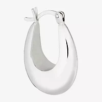 Womens Sterling Silver 22.8mm Hoop Earrings