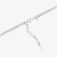 Womens Sterling Silver 18 Inch Curb Chain Necklace