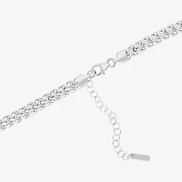 Athra Sterling Silver 18 Inch Hollow Panther Chain Necklace