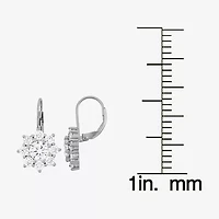 Womens 3 1/2 CT. T.W Cubic Zirconia Sterling Silver Snowflake Drop Earrings
