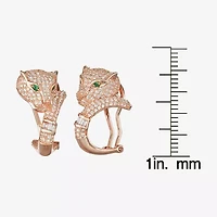 2 1/2 CT. T.W. White Cubic Zirconia Panther 14K Rose Gold Over Silver Earrings