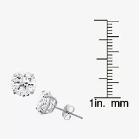 DiamonArt® 1 1/2 CT. T.W. White Cubic Zirconia Sterling Silver Round Stud Earrings