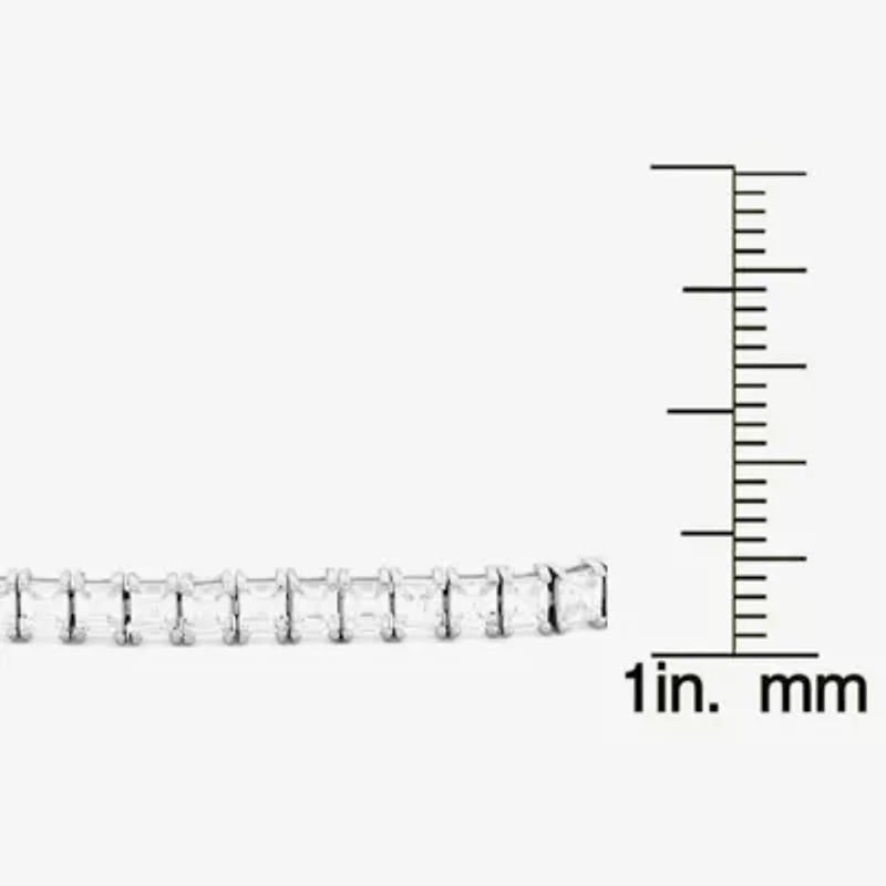 DiamonArt® White Cubic Zirconia Sterling Silver 7.25 Inch Tennis Bracelet