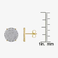 1 1/2 CT. Cubic Zirconia 14K Two Tone Gold Over Silver 14.2mm Stud Earrings