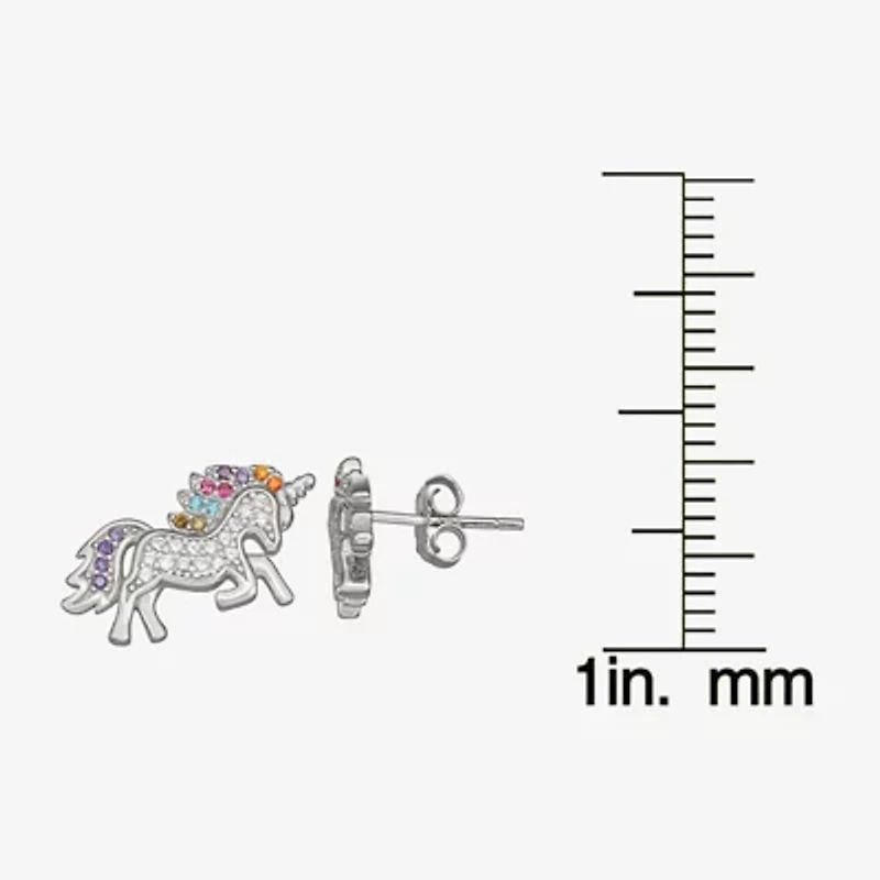 3/8 CT. Cubic Zirconia Sterling Silver 19mm Stud Earrings
