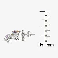 3/8 CT. Cubic Zirconia Sterling Silver 19mm Stud Earrings