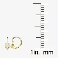 Girls 1/6 CT. Cubic Zirconia 14K Gold Over Silver 15.5mm Hoop Earrings