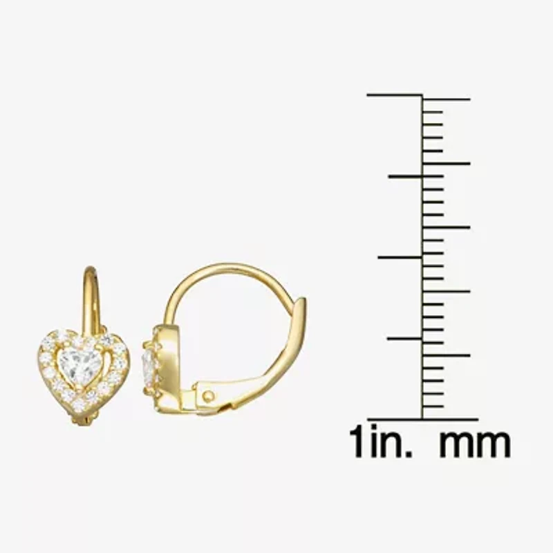 Girls 1/2 CT. Cubic Zirconia 14K Gold Over Silver 7mm Hoop Earrings