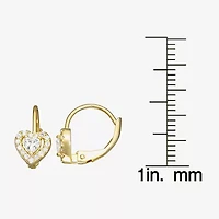 Girls 1/2 CT. Cubic Zirconia 14K Gold Over Silver 7mm Hoop Earrings