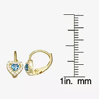 Girls 1/2 CT. Cubic Zirconia 14K Gold Over Silver 7mm Hoop Earrings