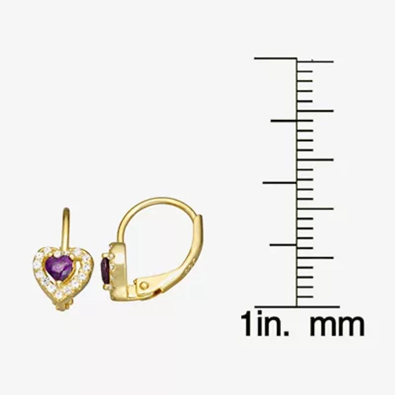 Girls 1/2 CT. Cubic Zirconia 14K Gold Over Silver 7mm Hoop Earrings