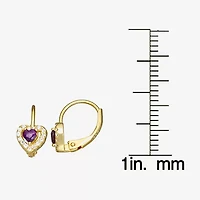 Girls 1/2 CT. Cubic Zirconia 14K Gold Over Silver 7mm Hoop Earrings