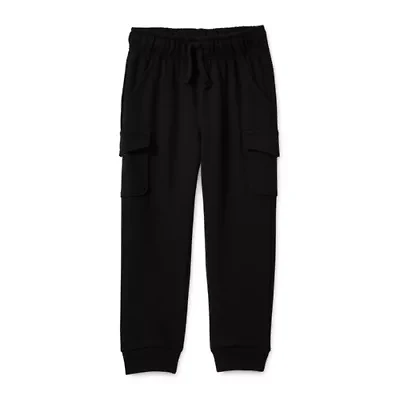 Okie Dokie Toddler Boys Tapered French Terry Cargo Pant