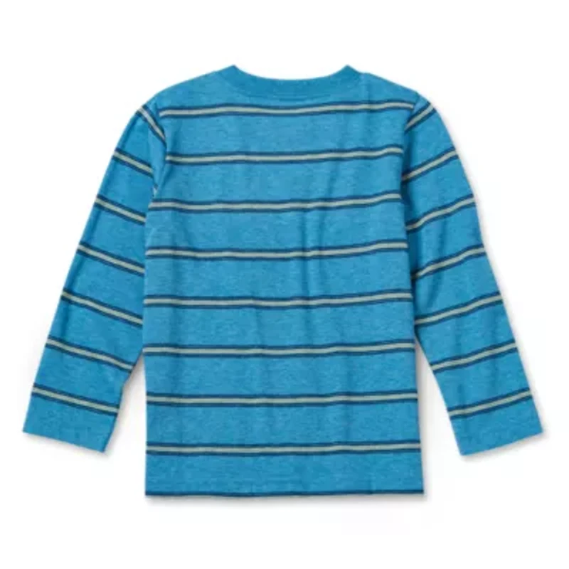 Okie Dokie Toddler & Little Boys Crew Neck Long Sleeve T-Shirt