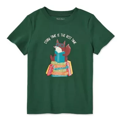 Okie Dokie Toddler & Little Boys Crew Neck Short Sleeve Regular Fit Graphic T-Shirt