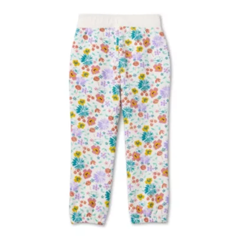 Okie Dokie Toddler Girls Cinched Regular Fit Fleece Jogger Pant