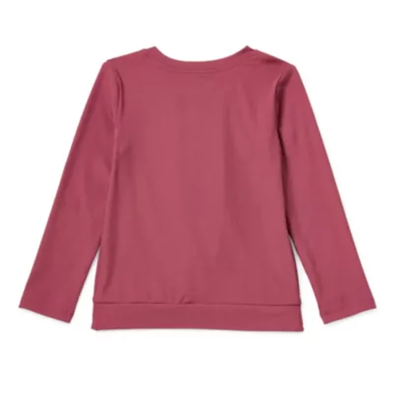 Okie Dokie Active Toddler & Little Girls Round Neck Long Sleeve T-Shirt