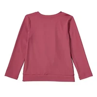 Okie Dokie Active Toddler & Little Girls Round Neck Long Sleeve T-Shirt