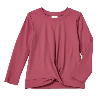 Okie Dokie Active Toddler & Little Girls Round Neck Long Sleeve T-Shirt