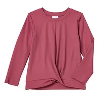 Okie Dokie Active Toddler & Little Girls Round Neck Long Sleeve T-Shirt