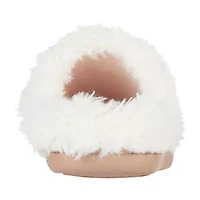 Isotoner Quilted Chevron Velour Hoodback Womens Memory Foam Clog Slippers