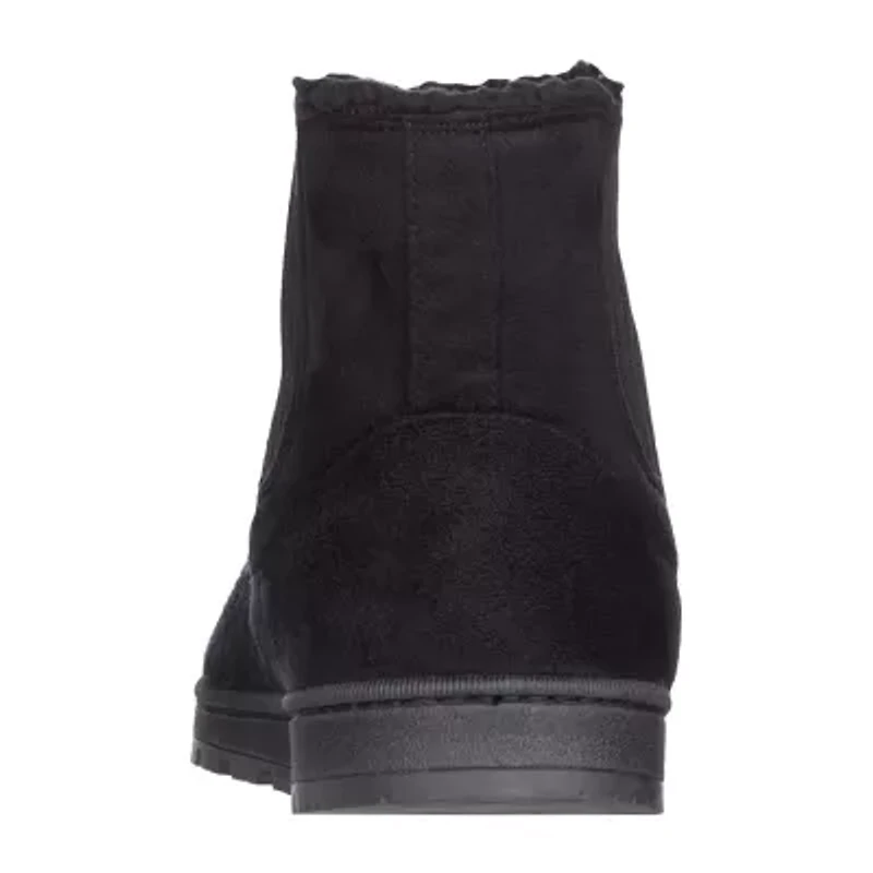 Isotoner Recycled Microsuede Wylder Womens Memory Foam Bootie Slippers