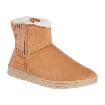 Isotoner Recycled Microsuede Wylder Womens Memory Foam Bootie Slippers