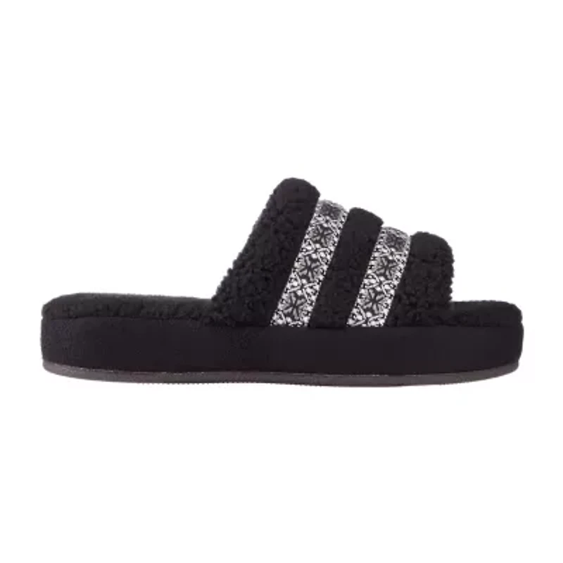 Isotoner Clara Recycled Berber Womens Memory Foam Slip-On Slippers