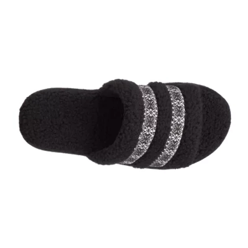 Isotoner Clara Recycled Berber Womens Memory Foam Slip-On Slippers