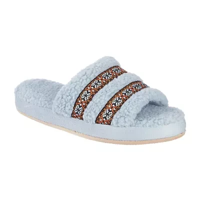 Isotoner Clara Recycled Berber Womens Memory Foam Slip-On Slippers