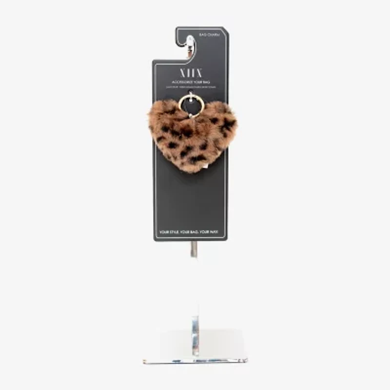 Collection Xiix Faux Fur Leopard Heart Bag Charm