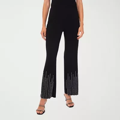 MSK Womens Straight Mid Rise Pull-On Pant
