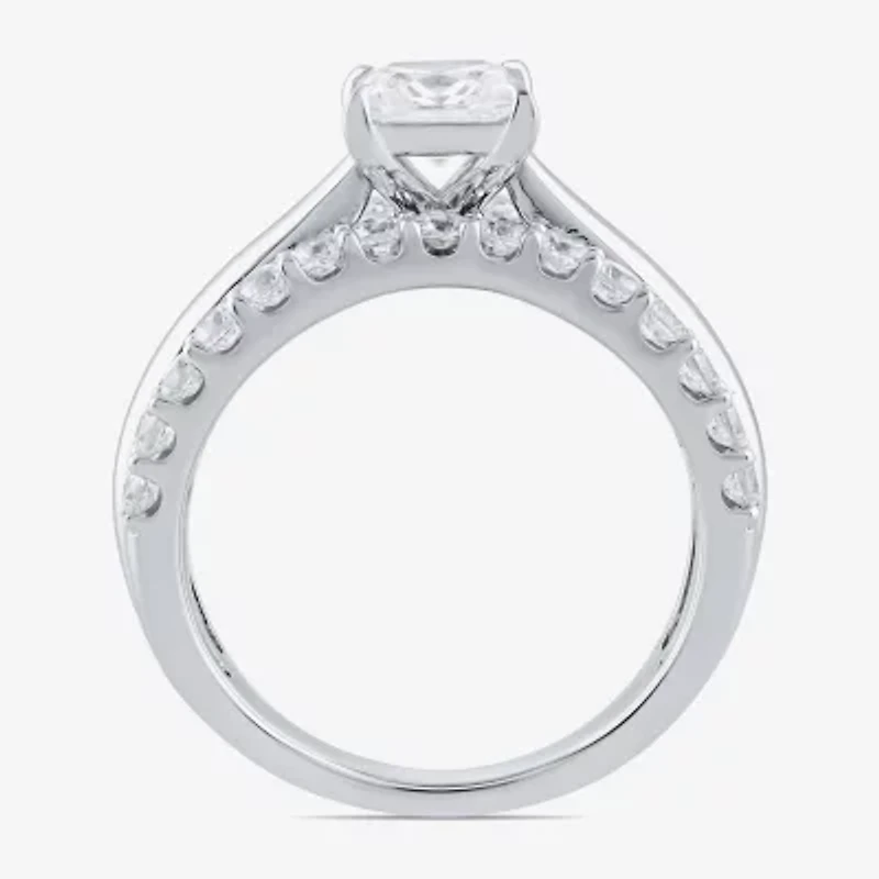 (I / I2) Womens 2 CT. T.W. Lab Grown White Diamond 10K Gold Engagement Ring