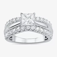 (I / I2) Womens 2 CT. T.W. Lab Grown White Diamond 10K Gold Engagement Ring