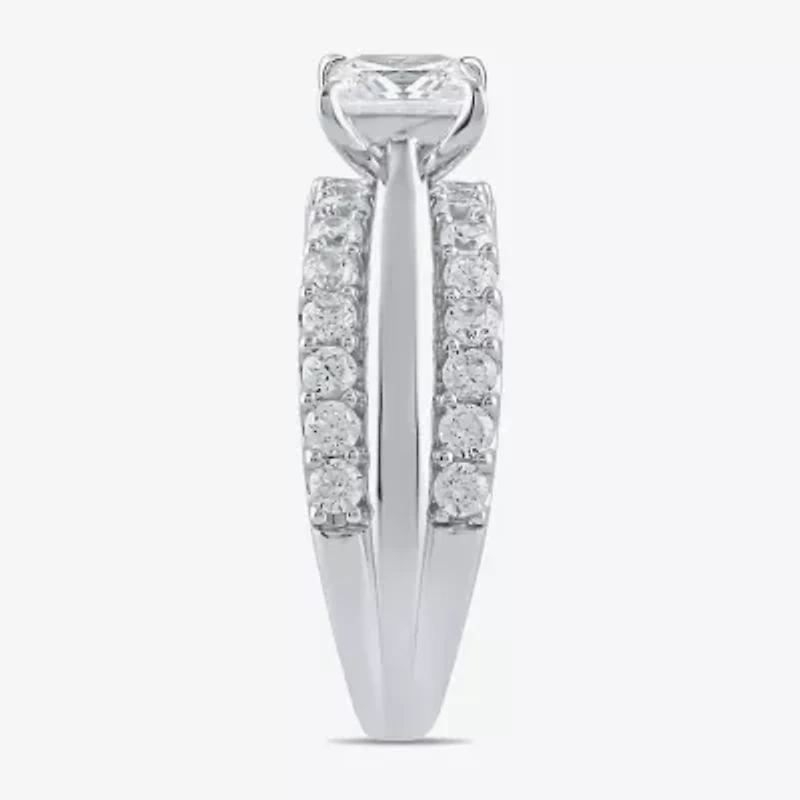 (I / I2) Womens 2 CT. T.W. Lab Grown White Diamond 10K Gold Engagement Ring