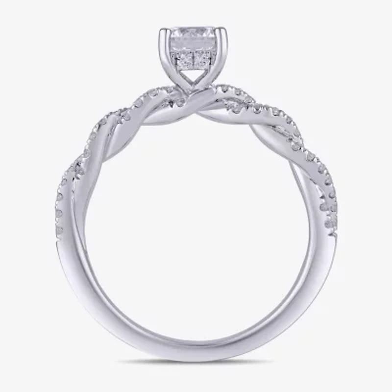 (G / I1) Womens 2 CT. T.W. Lab Grown White Diamond 14K Gold Round Engagement Ring