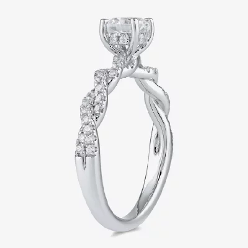 (G / I1) Womens 2 CT. T.W. Lab Grown White Diamond 14K Gold Round Engagement Ring